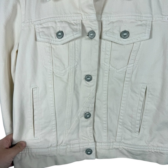 Free People Women’s We The Free Rumors Denim Jacket in Ivory Size XS - Picture 12 of 14
